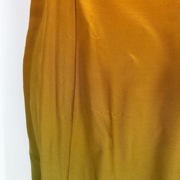 SAMSOE SAMSOE Women's Annah Midi Slip Dress XS Orange Green Ombre Dip Dyed - Picture 8 of 16